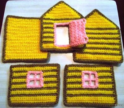 houses made in crochet ideas and video 3