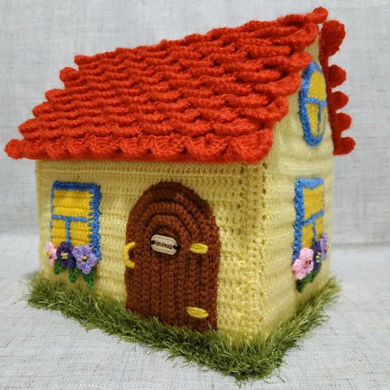 houses made in crochet ideas and video 5