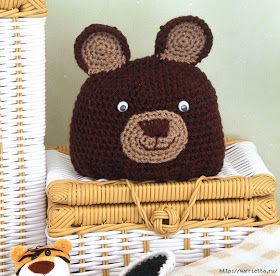 how to crochet a baby bear hat 4