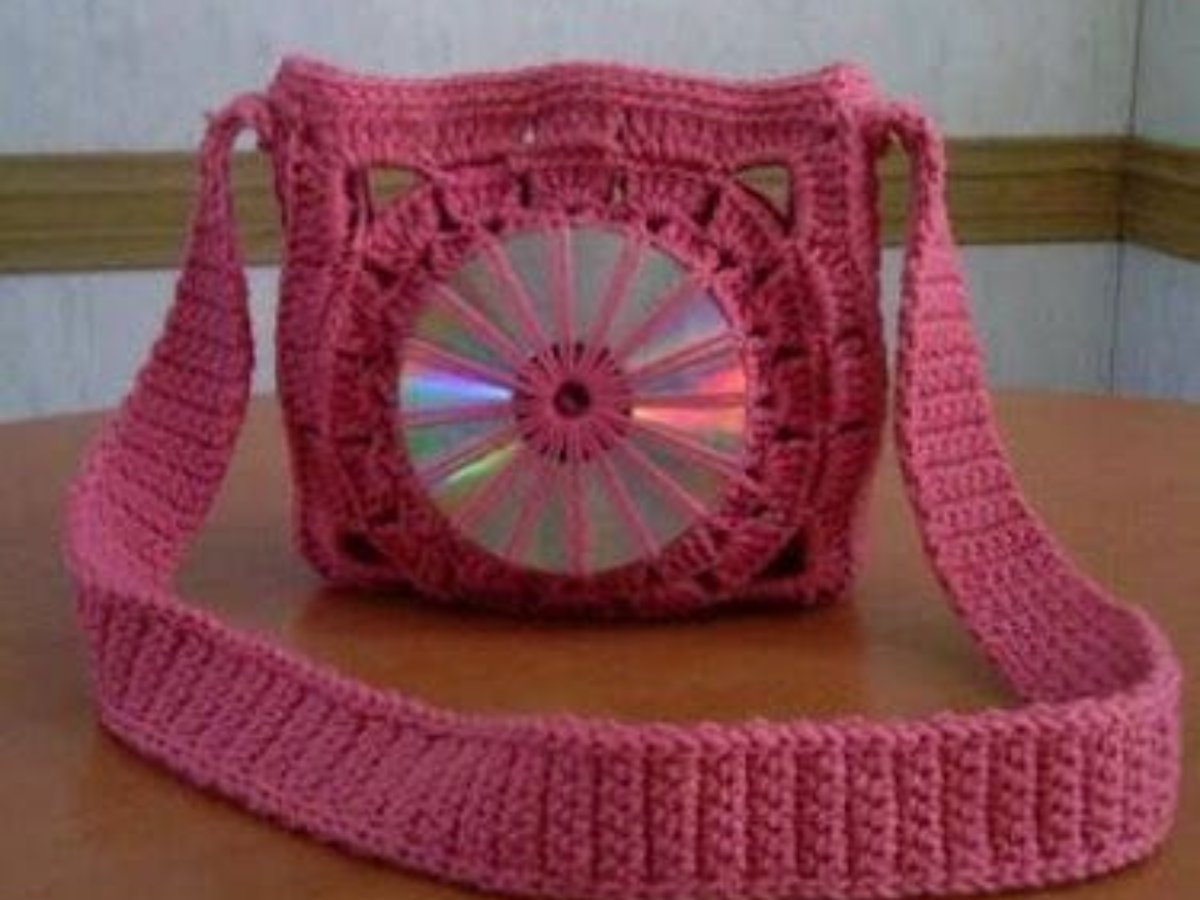 how to crochet a bag using a cd 6