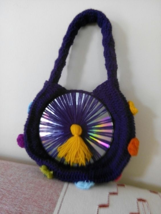 how to crochet a bag using a cd 9