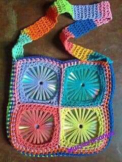 how to crochet a bag using a cd