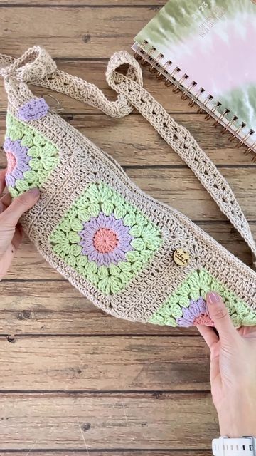 how to crochet a bum bag crochet granny squares 6