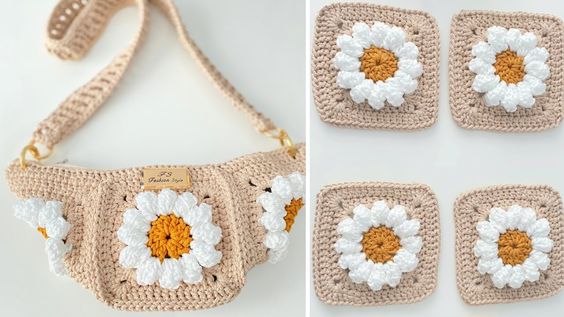 how to crochet a bum bag crochet granny squares 7