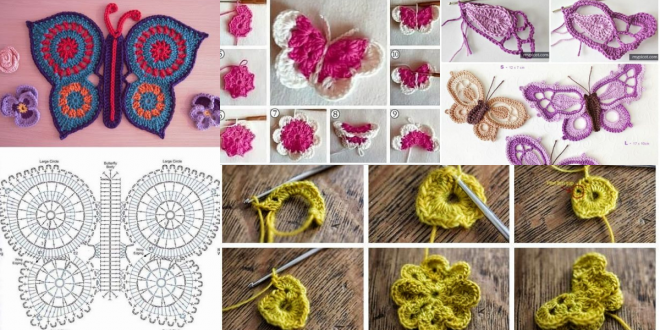 how to crochet a butterfly step by step