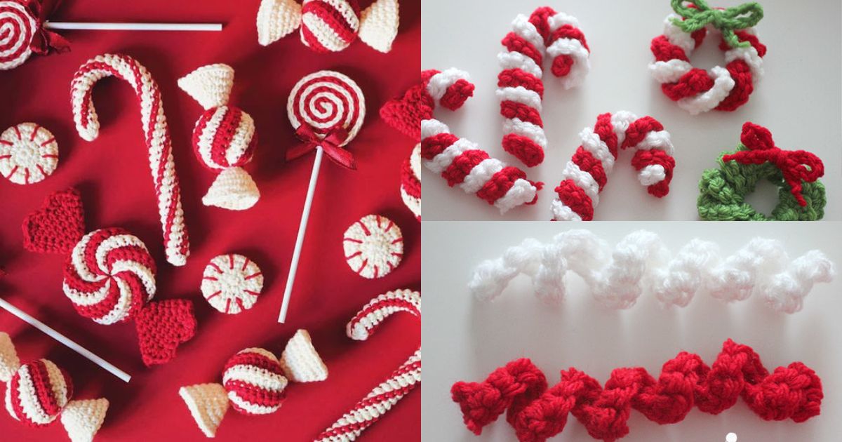 how to crochet a candy cane pattern