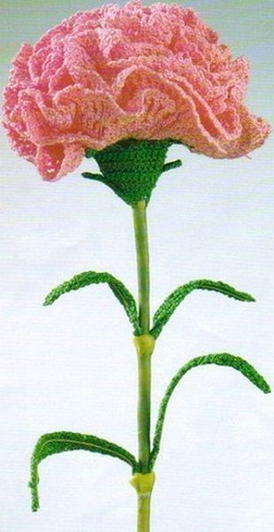 how to crochet a carnation flower 1