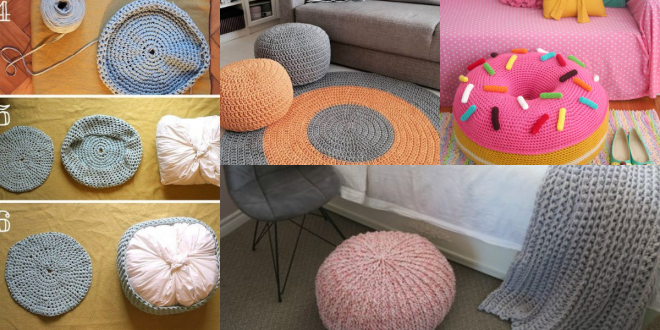 how to crochet a floor pouf