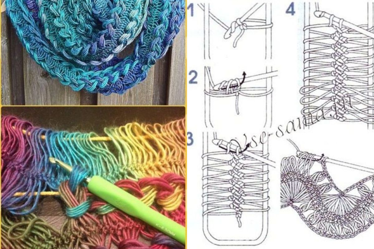 how to crochet a hairpin lace infinity scarf 3 1