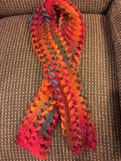 how to crochet a hairpin lace infinity scarf 3
