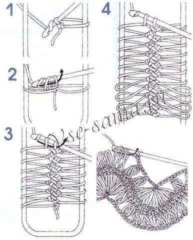 how to crochet a hairpin lace infinity scarf 5