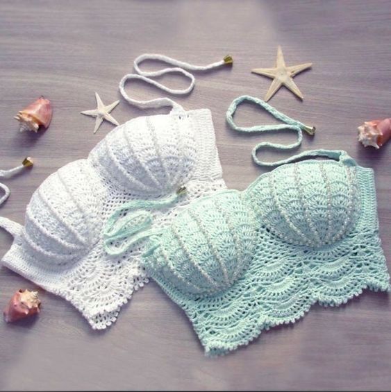 how to crochet a mermaid top 2