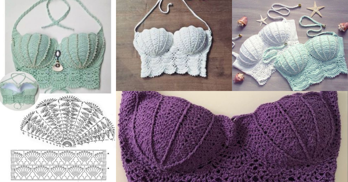 how to crochet a mermaid top