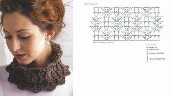 how to crochet a neck warme simple 3