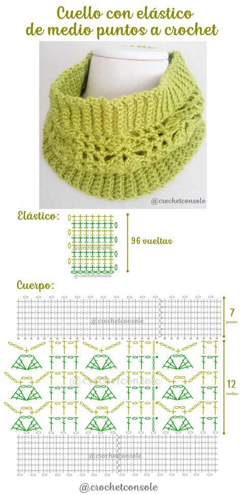 how to crochet a neck warme simple