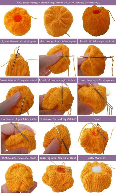 how to crochet a pumpkin 2