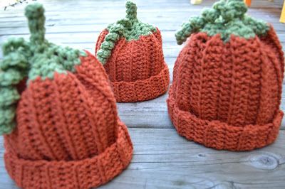 how to crochet a pumpkin beanie hat 2