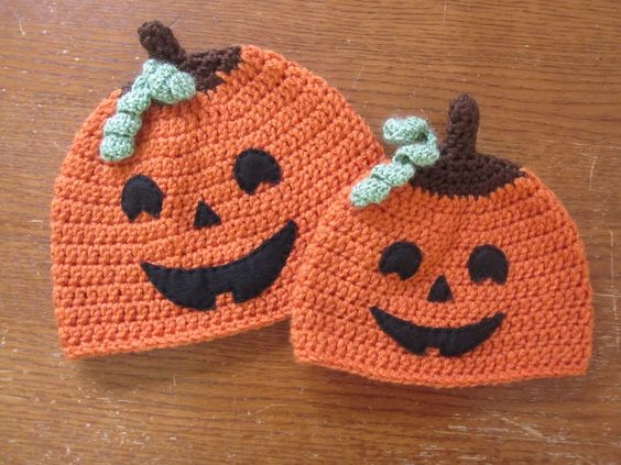 how to crochet a pumpkin beanie hat 4