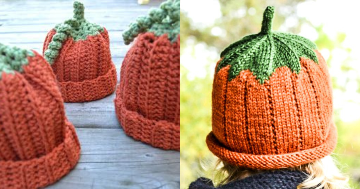 how to crochet a pumpkin beanie hat