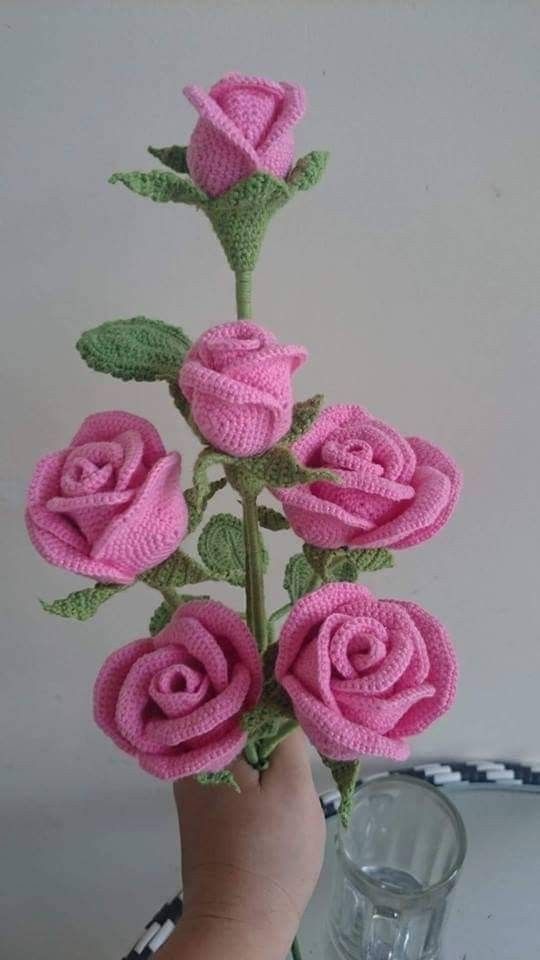 how to crochet a rose 1