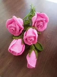 how to crochet a rose 4