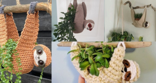 how to crochet a sloth planter