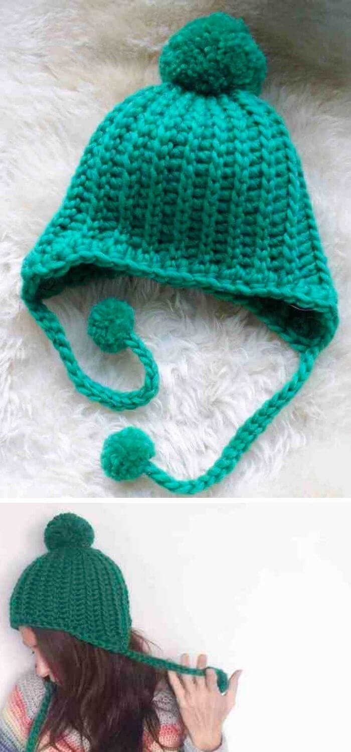 how to crochet an earflap hat 7
