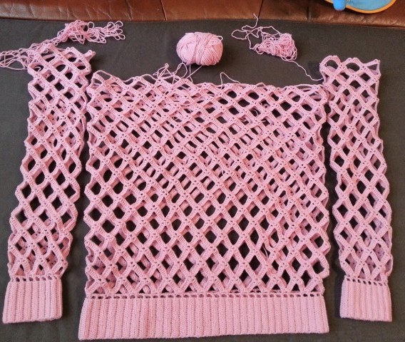 how to crochet an openwork blouse 12