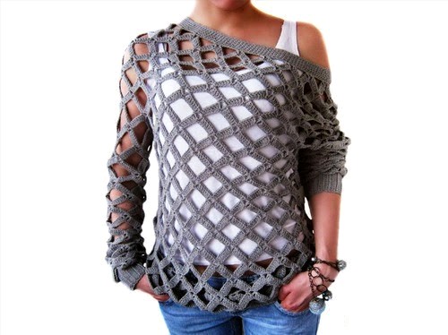 how to crochet an openwork blouse
