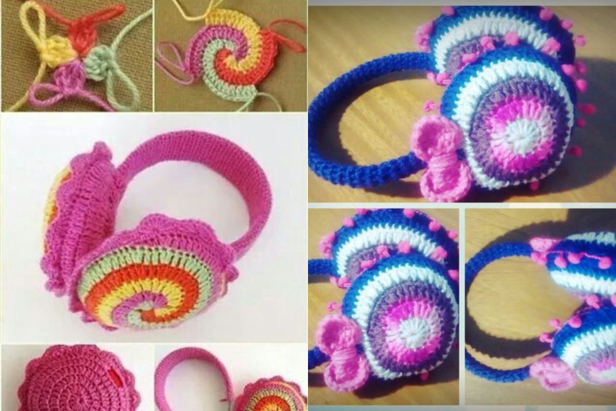 how to crochet cute earmuffs 7