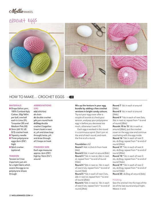 how to crochet easter eggs 8