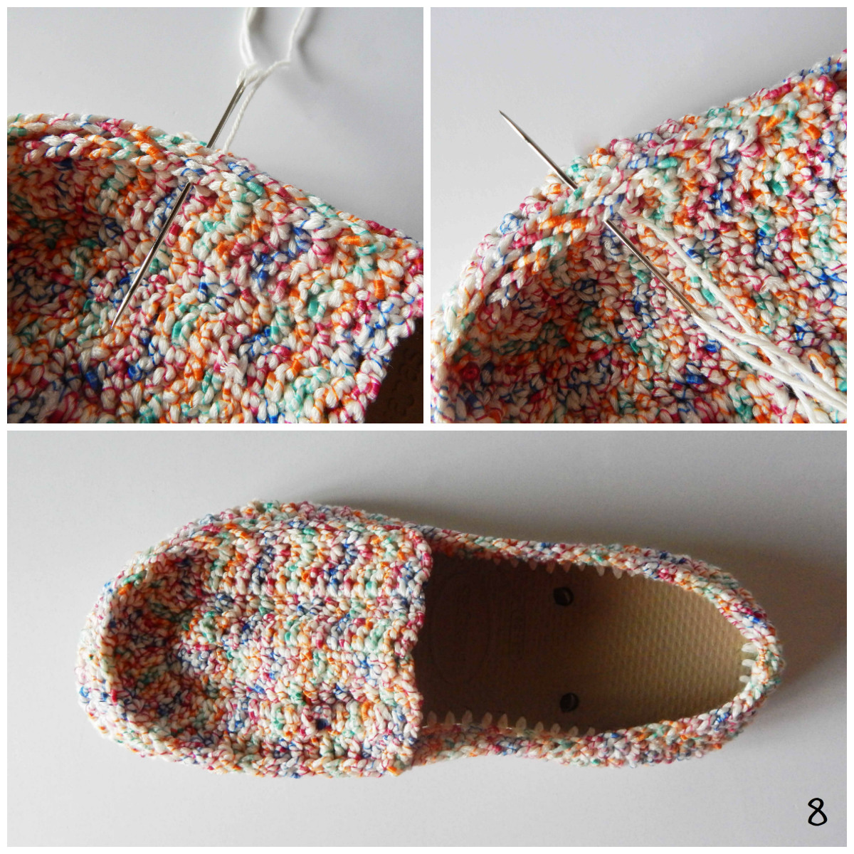 how to crochet espadrilles 5