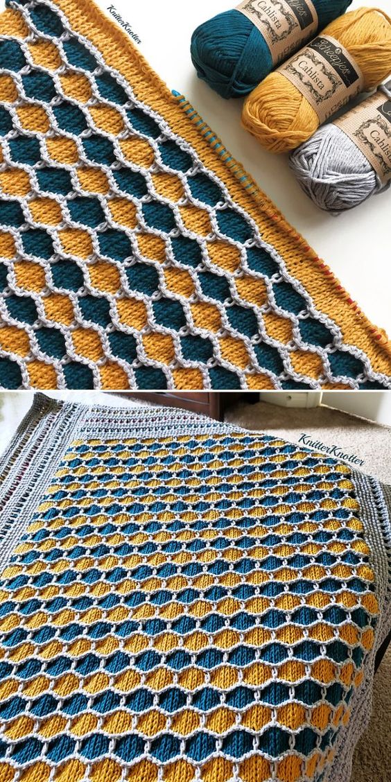 how to crochet honeycomb stitch 4