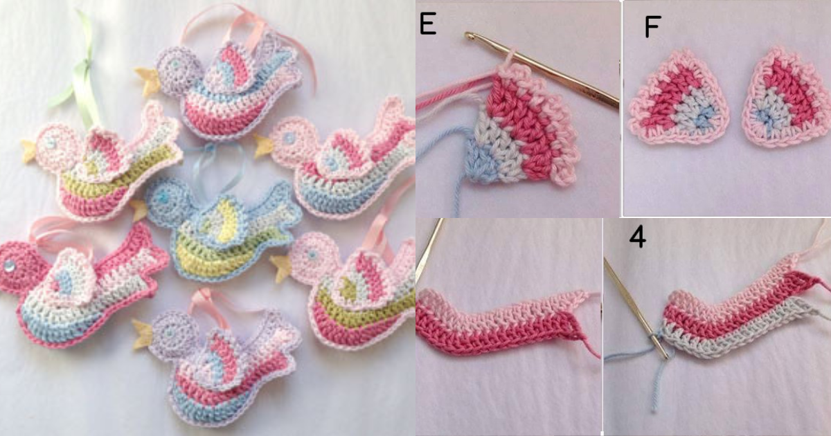 how to crochet little birds
