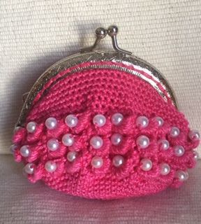 how to crochet mini pouch with pearl 1