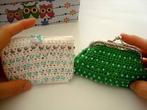 how to crochet mini pouch with pearl 2