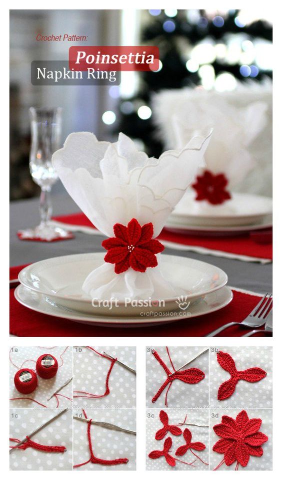 how to crochet napkin rings 8