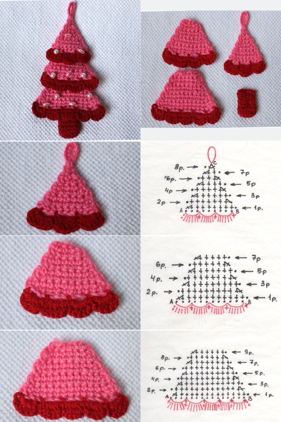 how to crochet pine tree 10