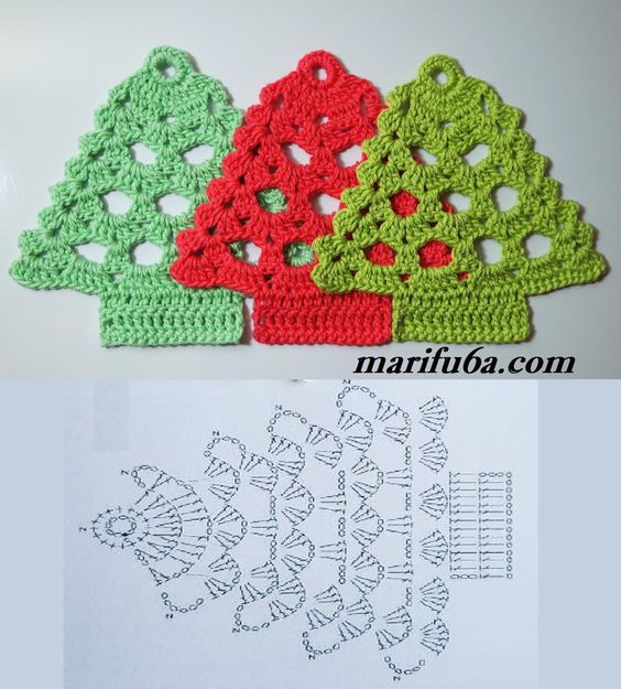 how to crochet pine tree 7