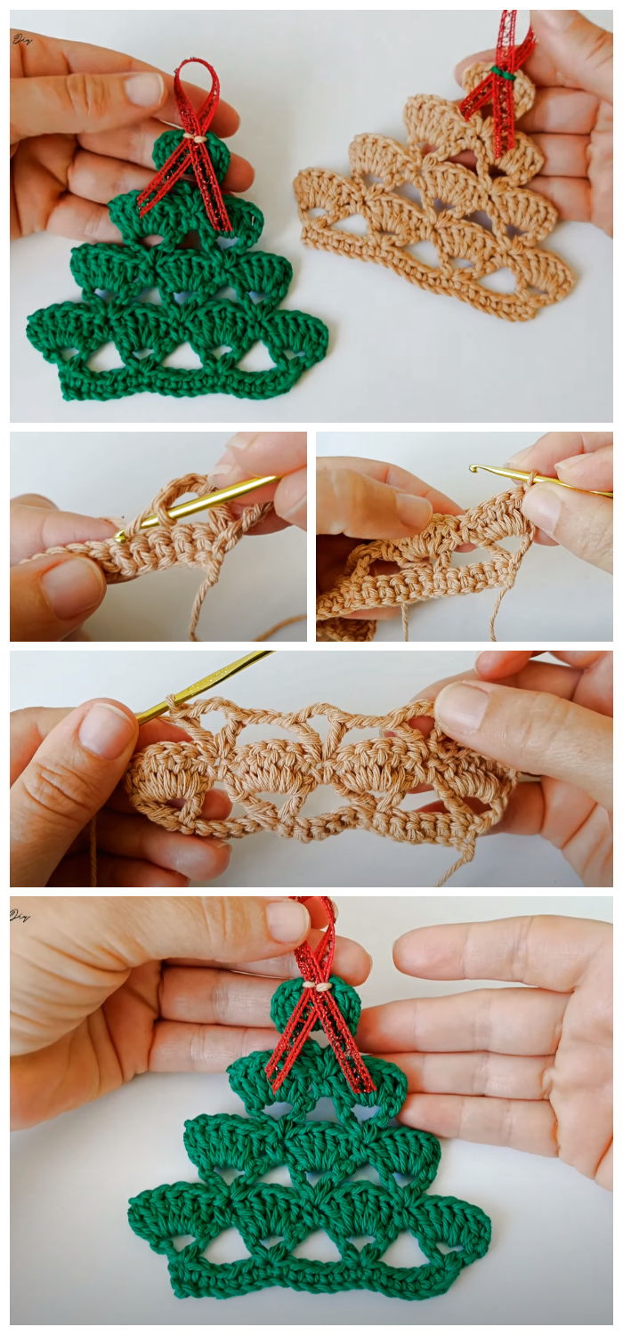 how to crochet pine tree