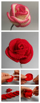 how to crochet roses 8