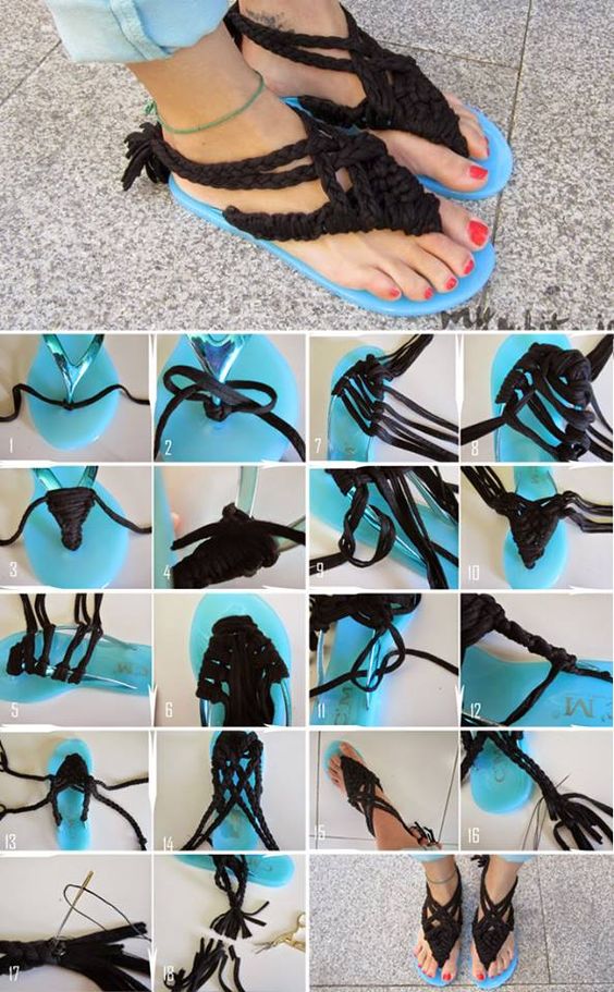 how to crochet sandals 1