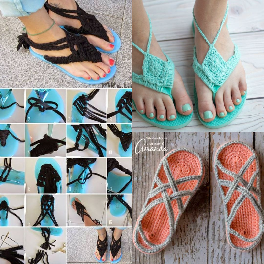 how to crochet sandals 3