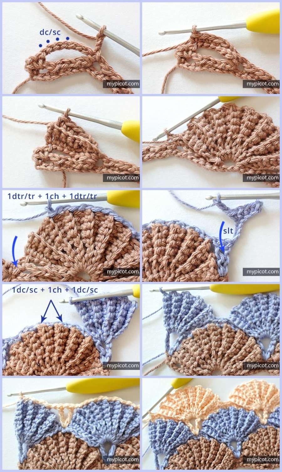 how to crochet stitch step by step 1