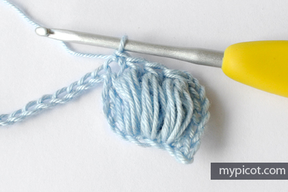 how to crochet the zig zag puff stitch 3