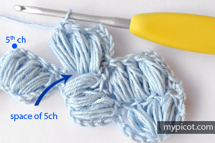how to crochet the zig zag puff stitch 5