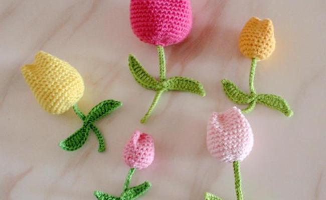 how to crochet tulips tutorial 6