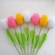 how to crochet tulips tutorial 7