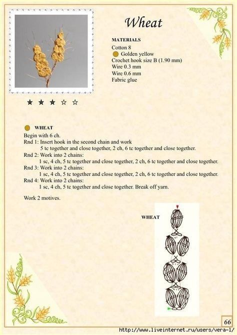 how to crochet wheat 1