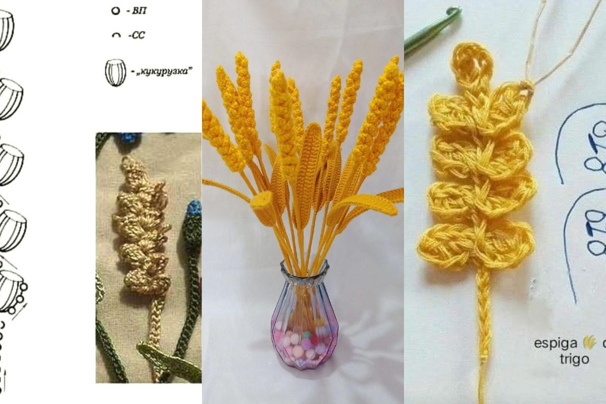 how to crochet wheat 10